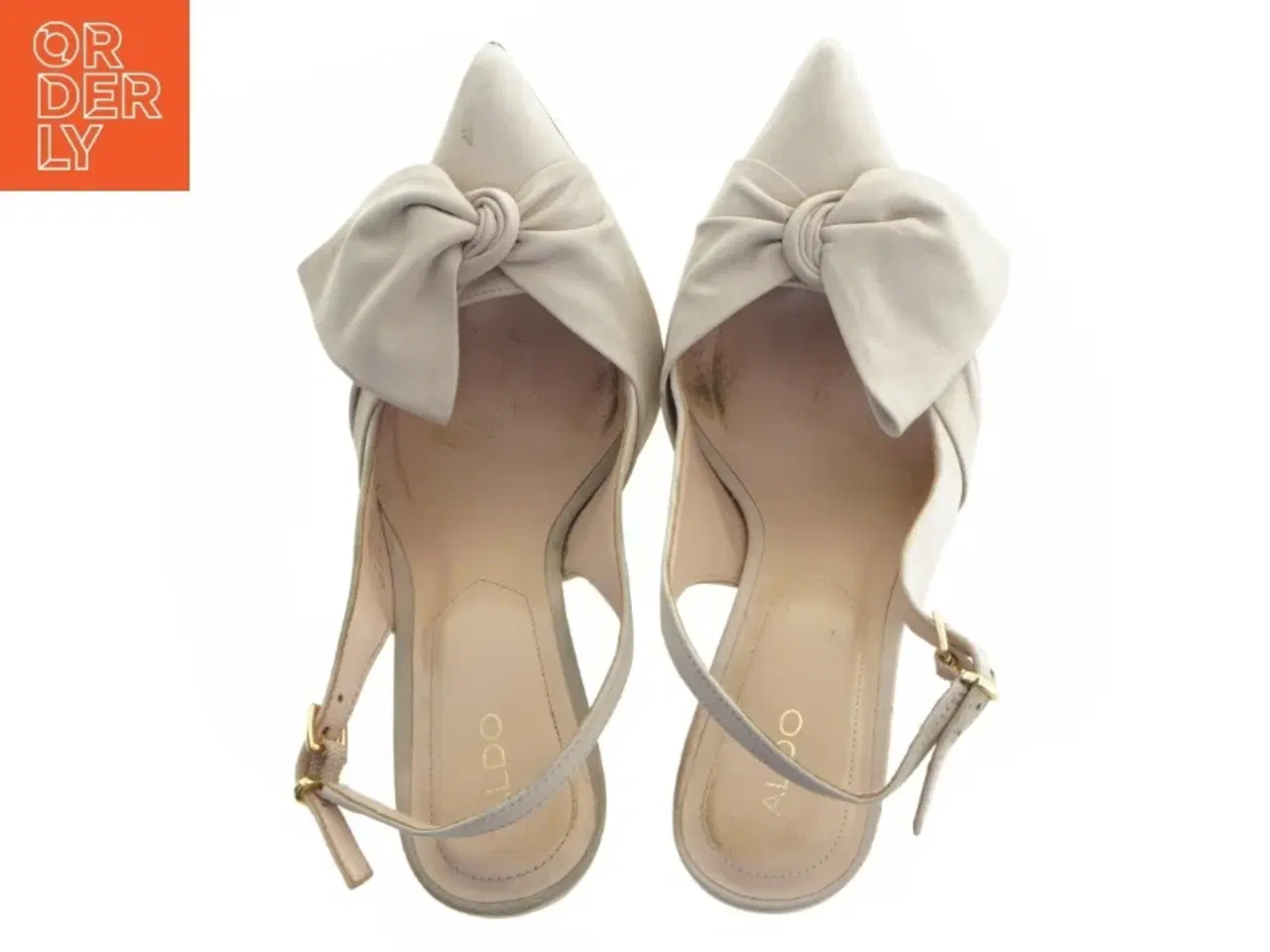 Billede 3 - Beige højhælede sko med sløjfe fra Aldo (str. 37)