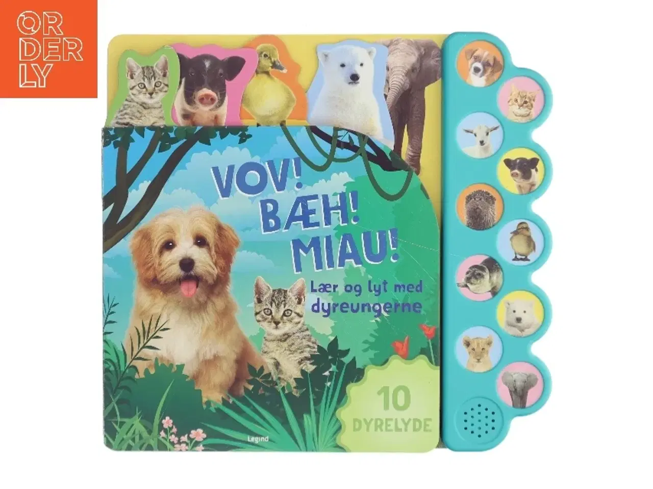 Billede 1 - Vov! Bæh! Miau! - lær og lyt med dyreungerne af <Bogens forfattere< (Bog)