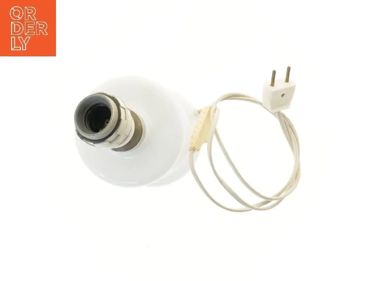 Billede 2 - Hvid bordlampe fra Royal Copenhagen (str. 27 cm)