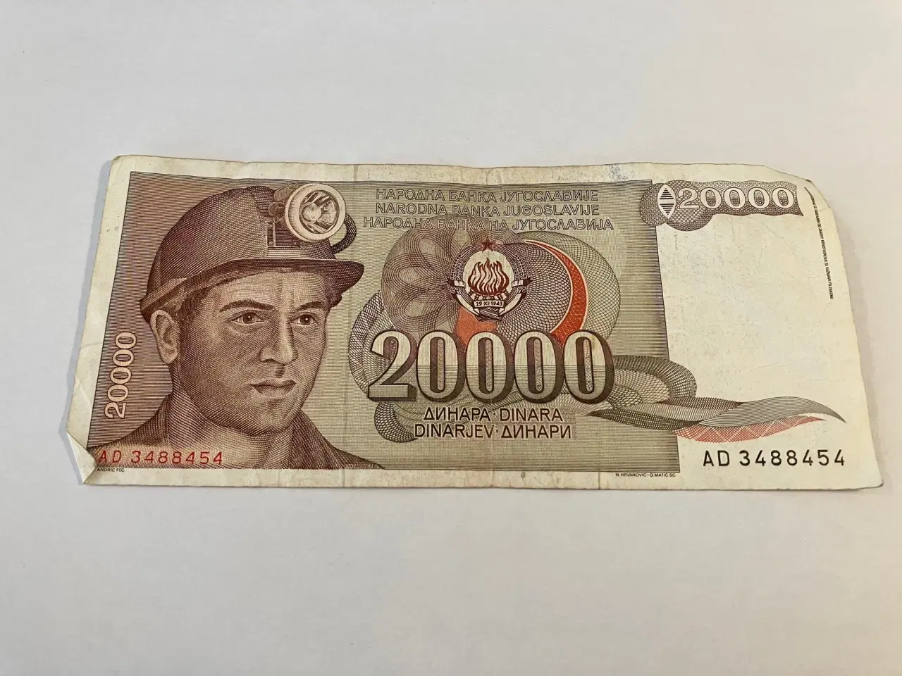 Billede 1 - 20000 Dinara Yugoslavia