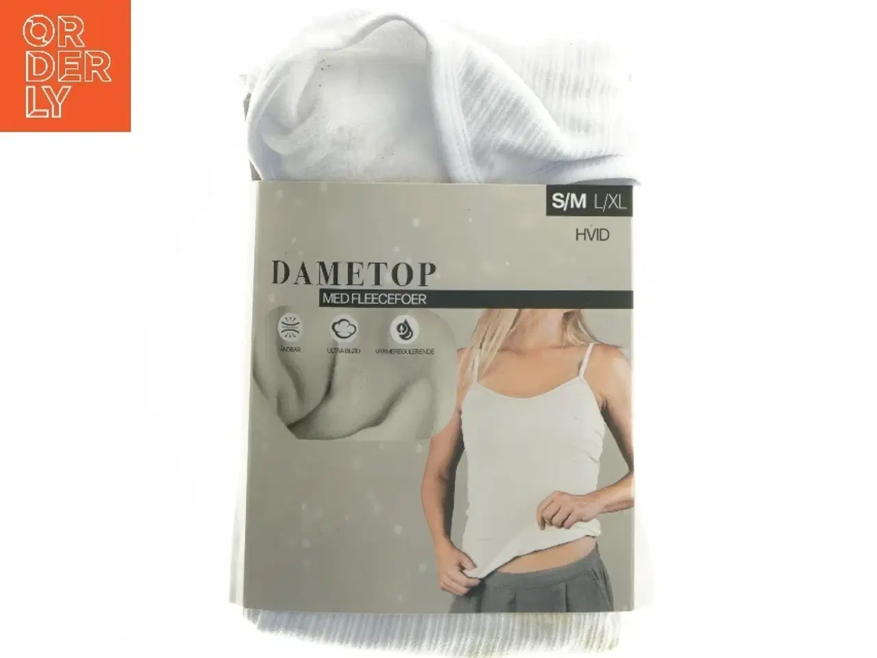 Billede 1 - Hvid dametop med fleece fra Coop (str. s/m, cm)