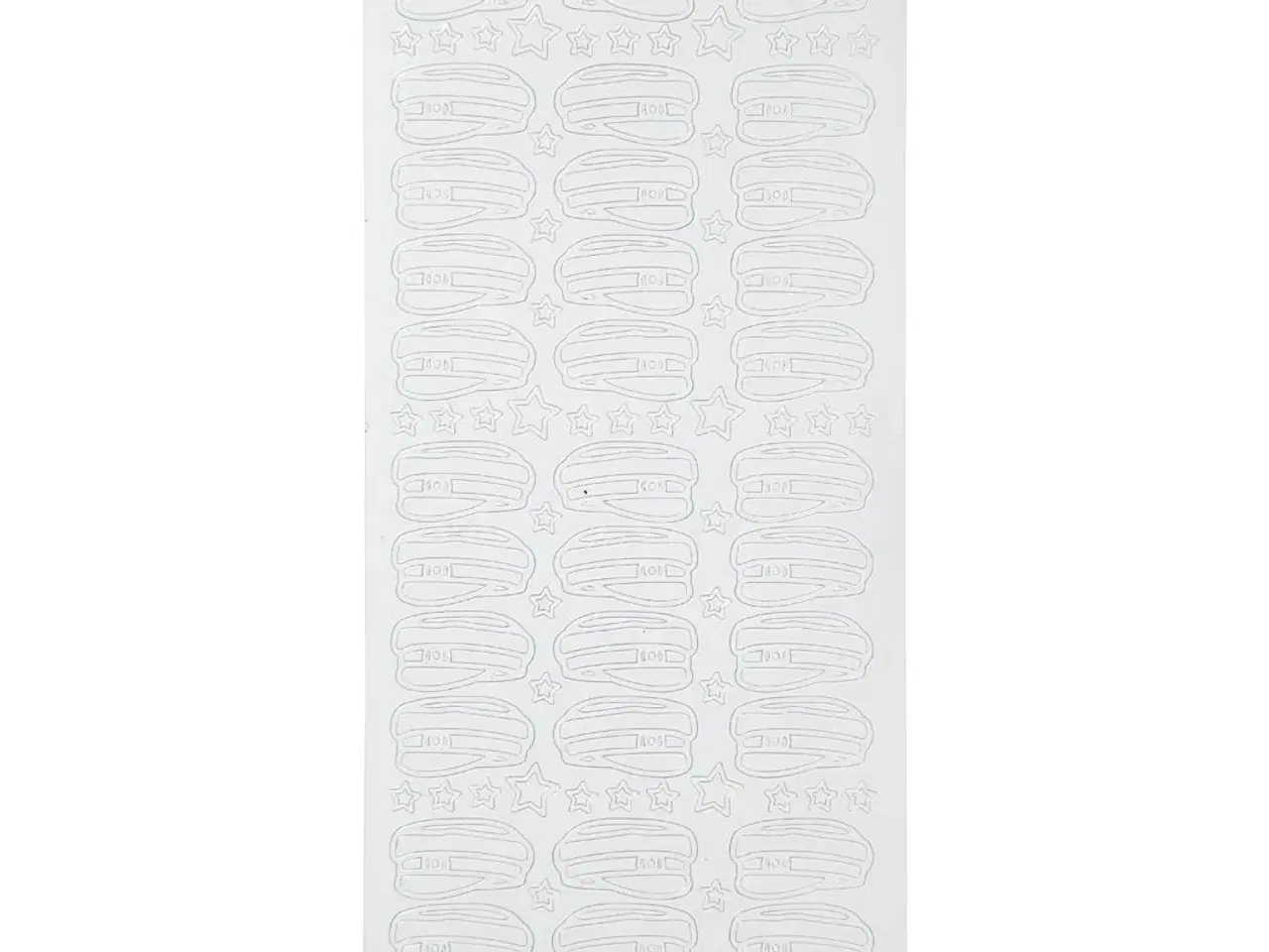 Billede 1 - Stickers, studenterhuer, ark 10x23 cm, hvid, 1 ark