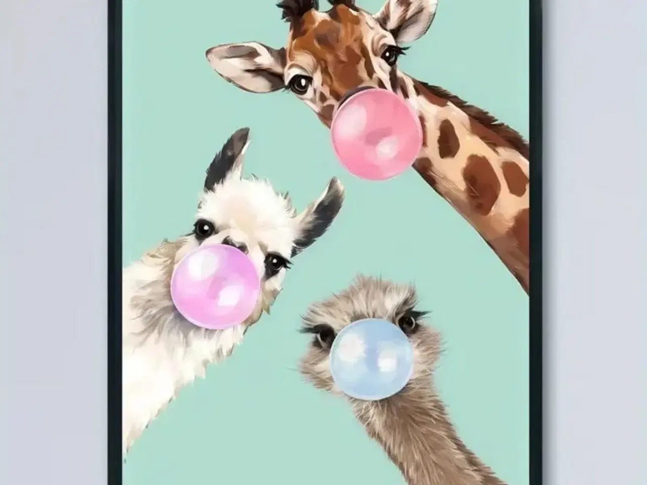 Billede 1 - * Lærredsmaleri/tryk; Bubblegum