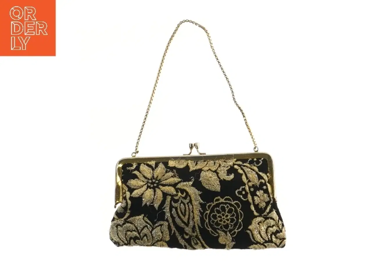 Billede 1 - Vintage fra 60erne Clutch med guldmønster (str. 18x10 cm)