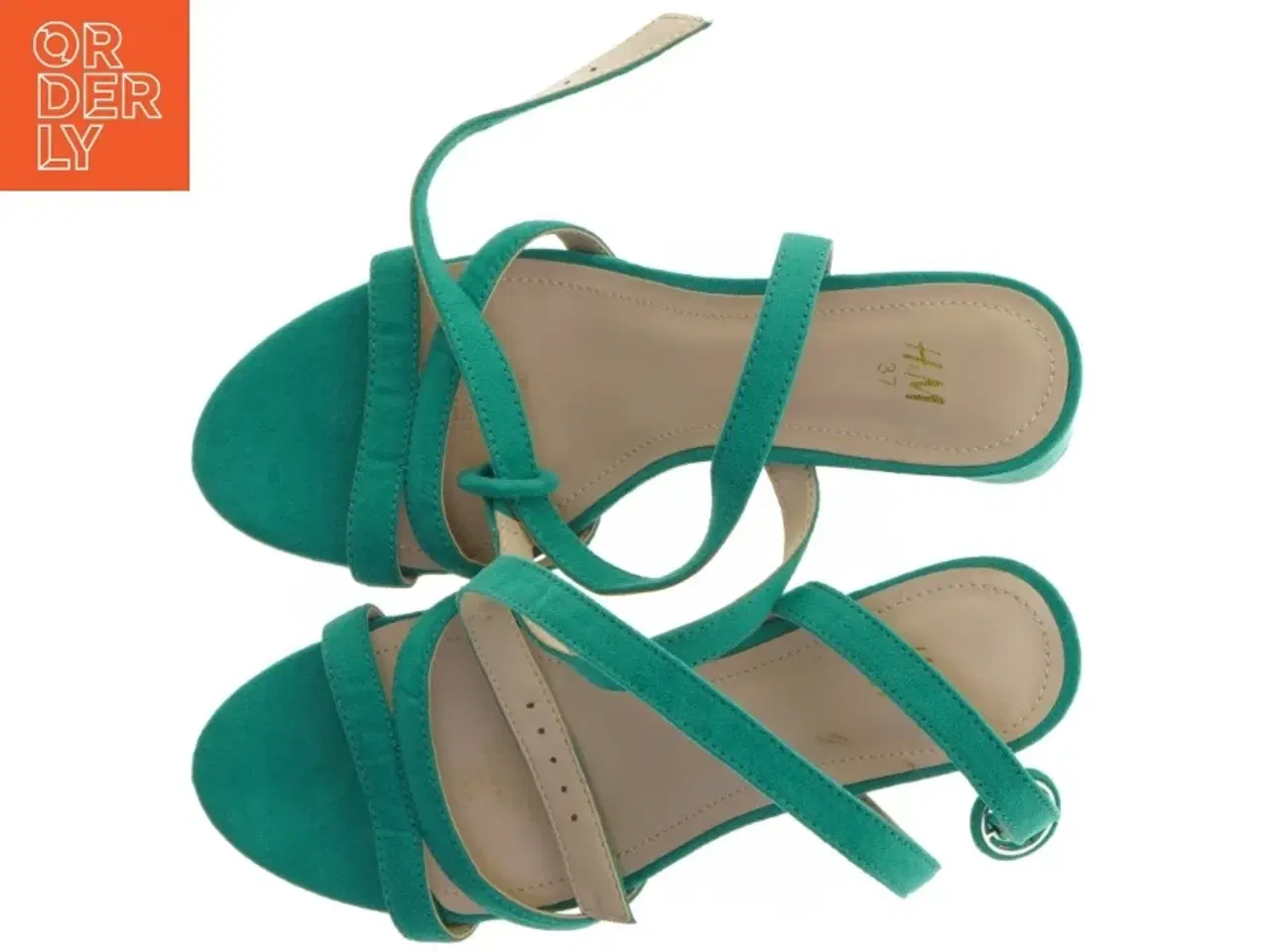Billede 4 - Grønne sandaler med rem fra H&M (str. 37)