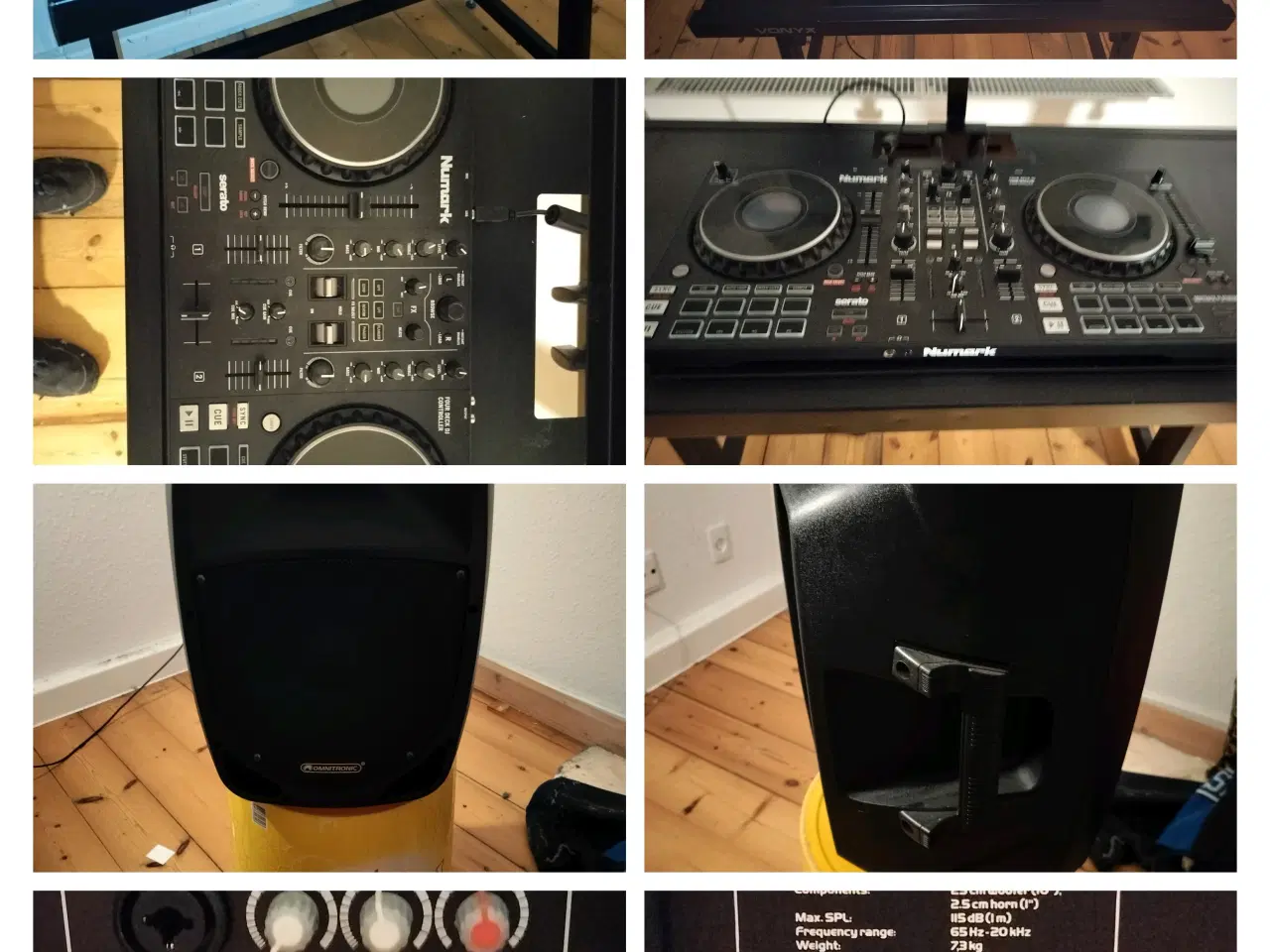 Billede 2 - DJ mixer og bord og højtaler med stativ m.m