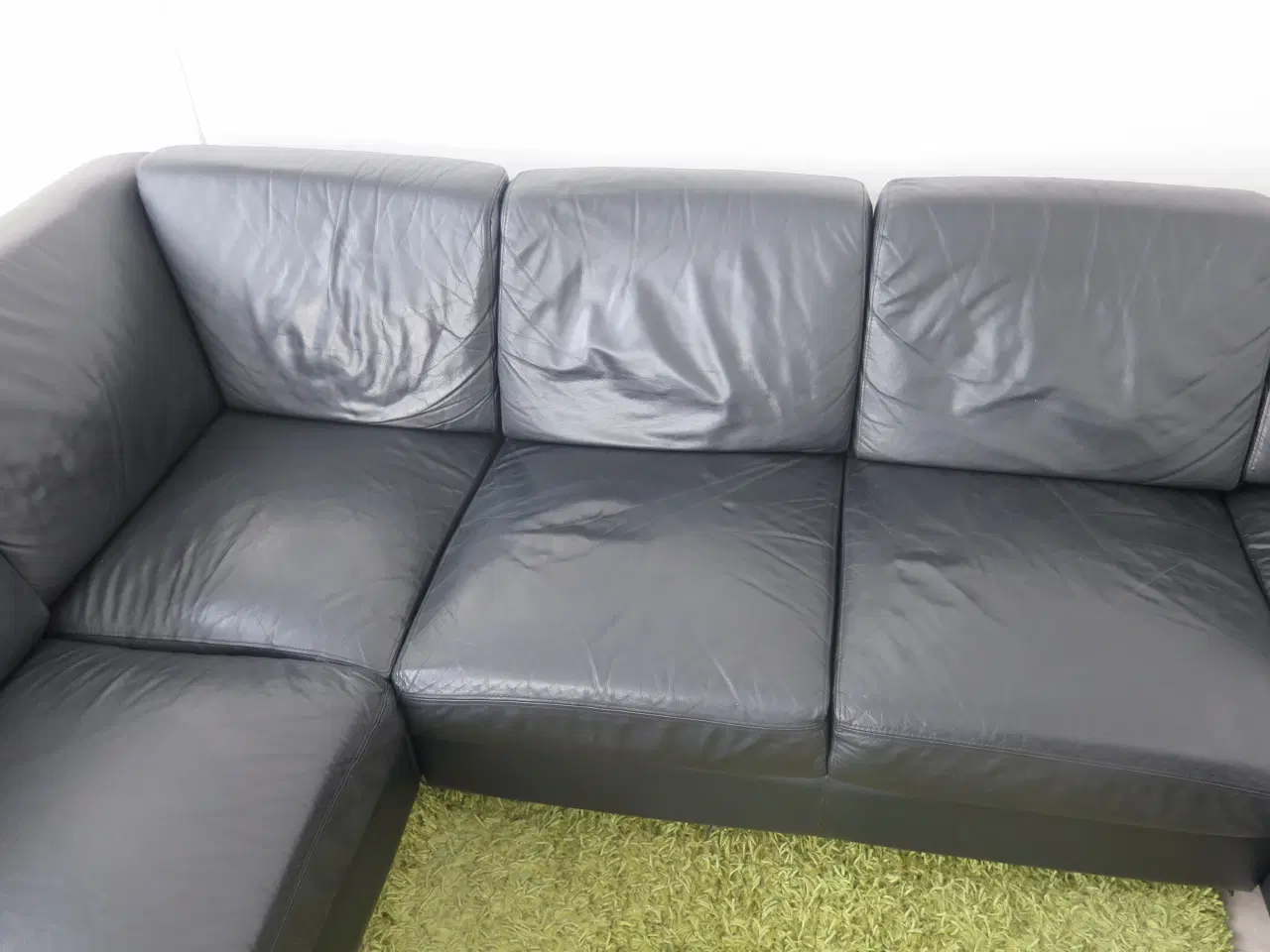 Billede 5 - Lædersofa med chaiselong