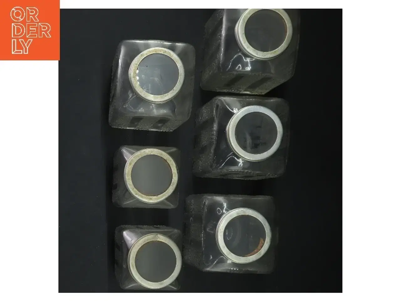 Billede 3 - Vintage glas opbevaringsbeholder (str. 13-15 cm)