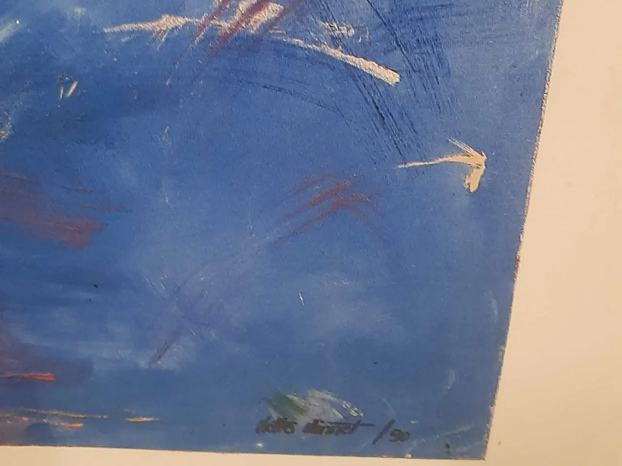 Billede 3 - Stort abstrakt tryk, måske til et kontor el lign.