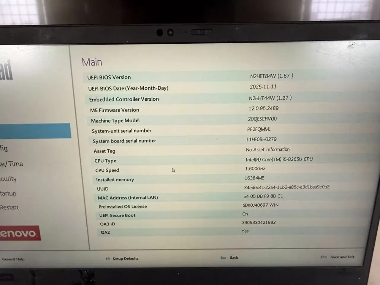 Billede 3 - Bærbar computer LENOVO X1 Carbon 7th gen.