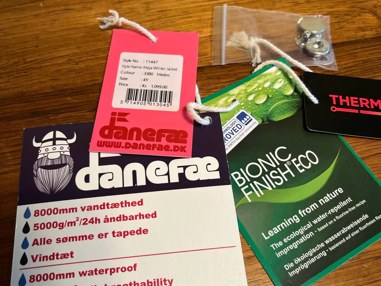 Billede 8 - Danefæ vinterjakke str. 4 år pige
