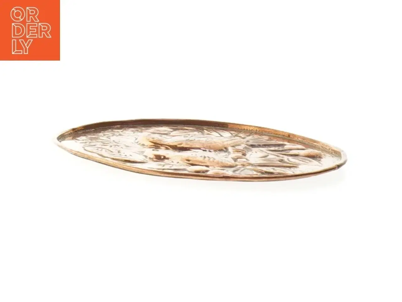 Billede 3 - kobber platte med fugle motiv (str. 18 cm)