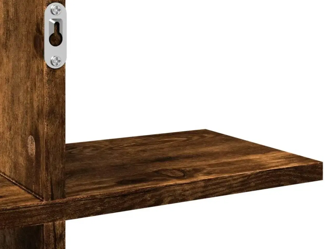 Billede 8 - Væghylde 124,5x18x60,5 cm konstrueret træ røget egetræsfinish