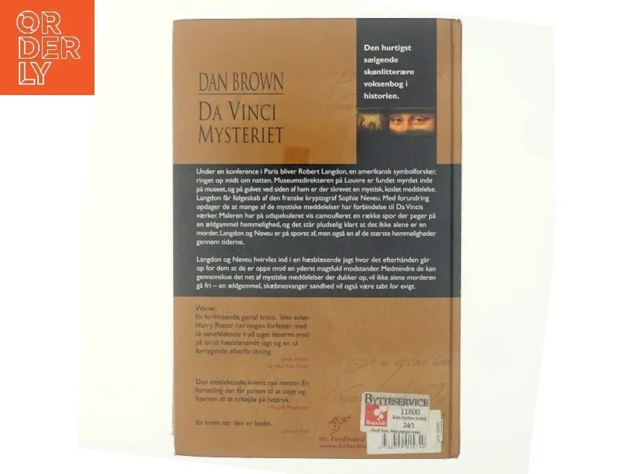 Billede 3 - Da Vinci Mysteriet af Dan Brown (Bog)