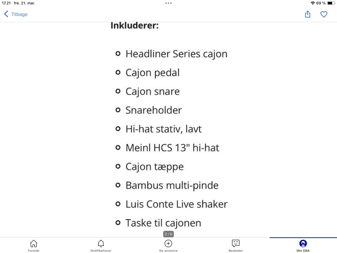 Billede 2 - Cajon drum set + lilletromme