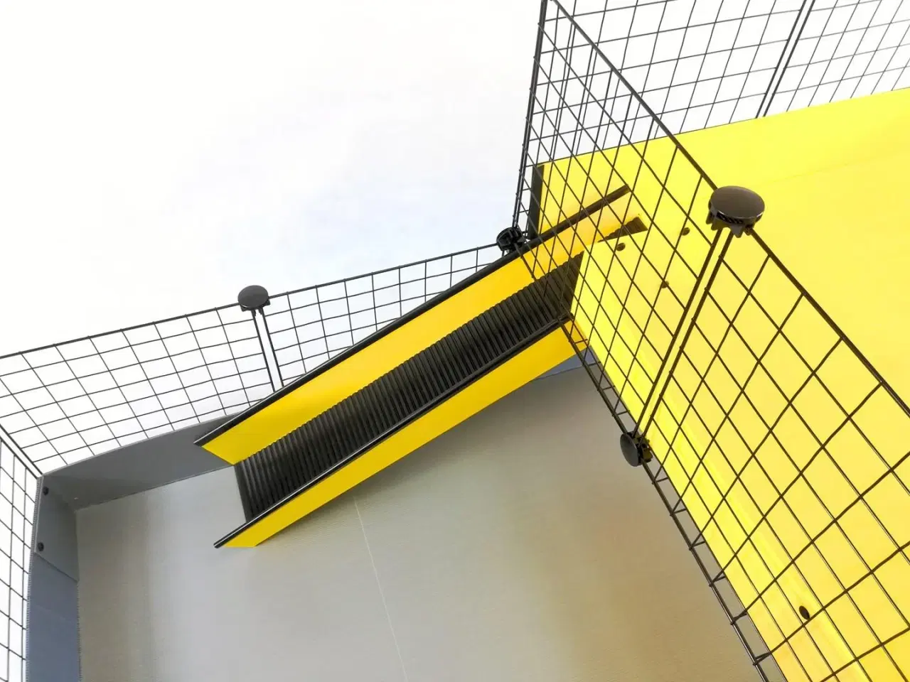 Billede 3 - Gnaverbure – C&C modulbur 4x2 med loft 2x1 og grå rampe