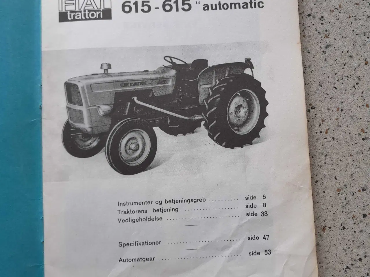 Billede 2 - Instruktionsbog Fiat 615