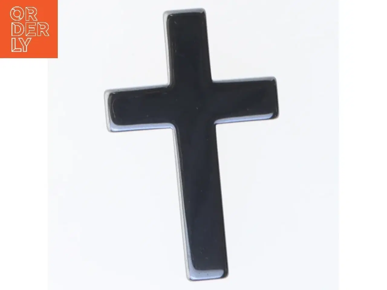 Billede 2 - Sort kors dekoration (str. 5x3,5 cm)
