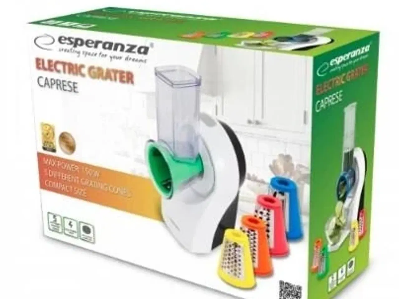 Billede 3 - Elektrisk grøntsagssnitter Esperanza EKM026 – multicolor, plast