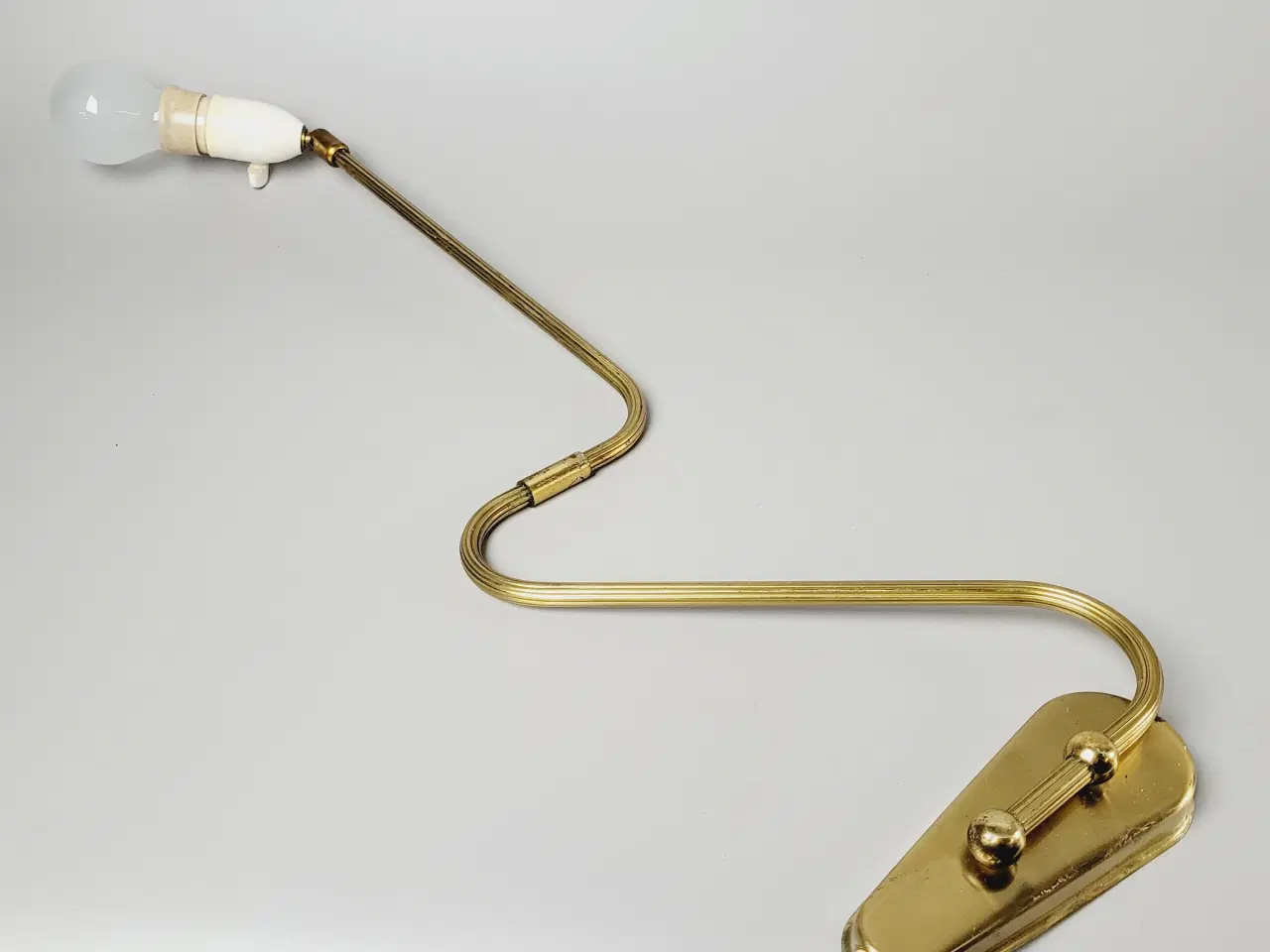 Billede 7 - ⭐️· Vintage Væglampe / Udtrækslampe Massiv Messing