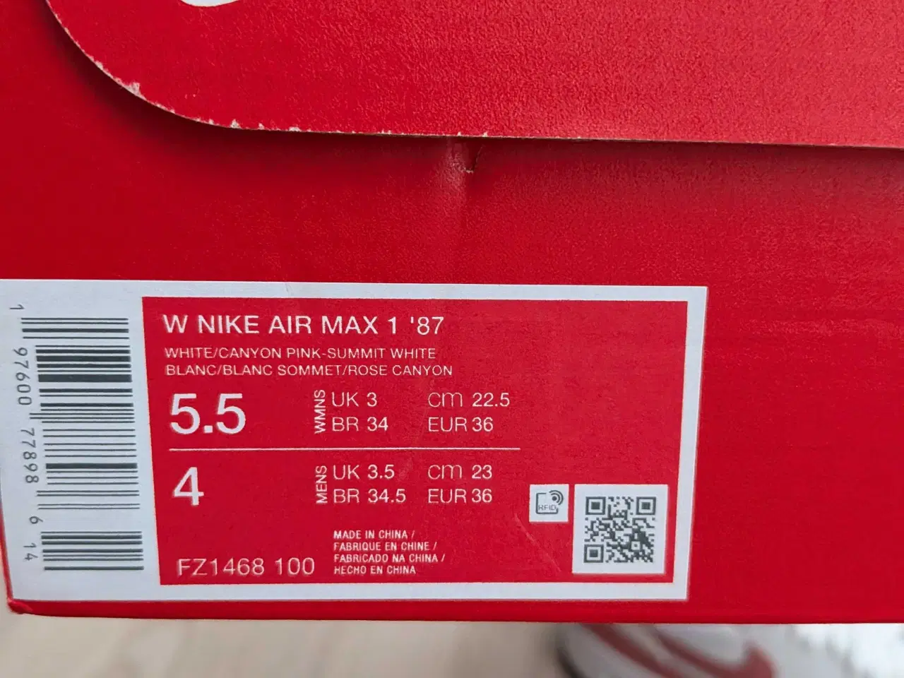 Billede 7 - Nike Air Max 1 White Canyon pink 