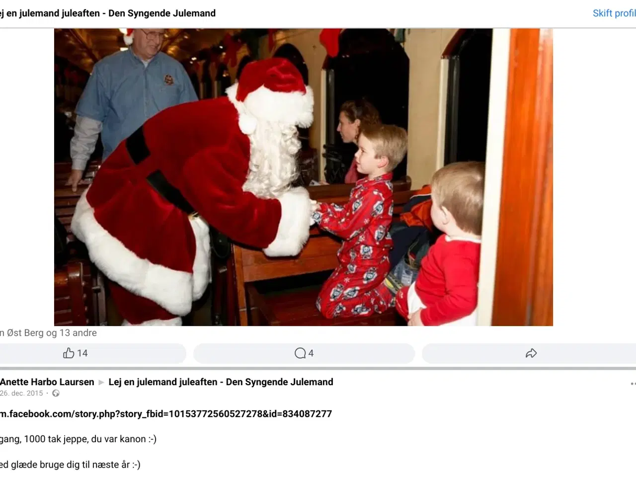 Billede 5 - Lej en julemand juleaften - Den syngende julemand