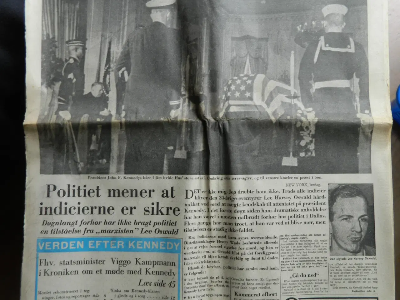 Billede 1 - Avis mordet på Politiken søndag 24. novembeer 1963