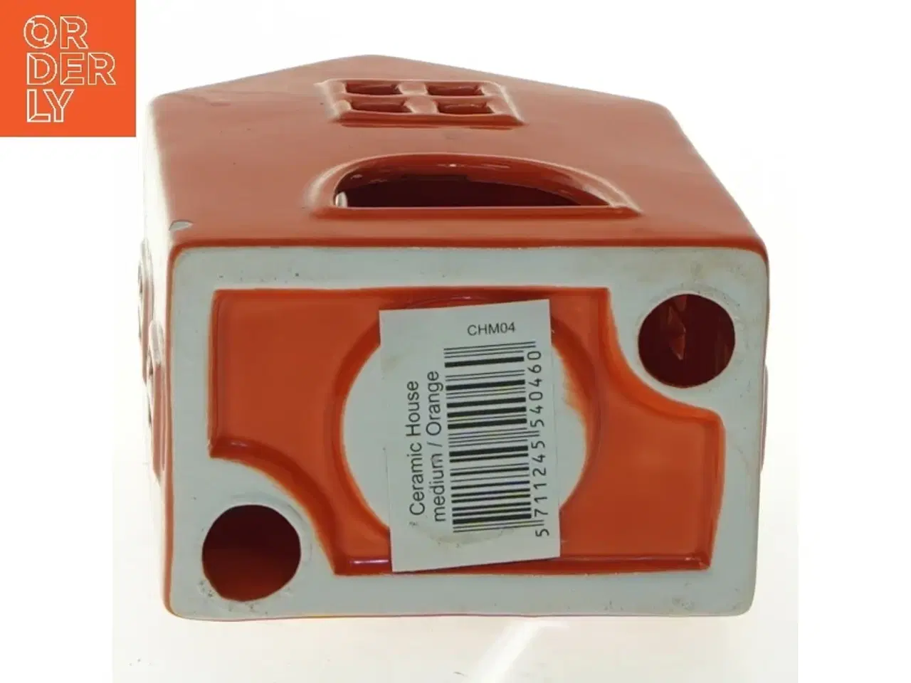 Billede 4 - Keramikhus til fyrfadslys (str. 17x10,5x7 cm)