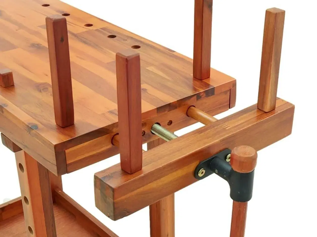 Billede 7 - Arbejdsbord med skruestik 92x48x83 cm massivt akacietræ