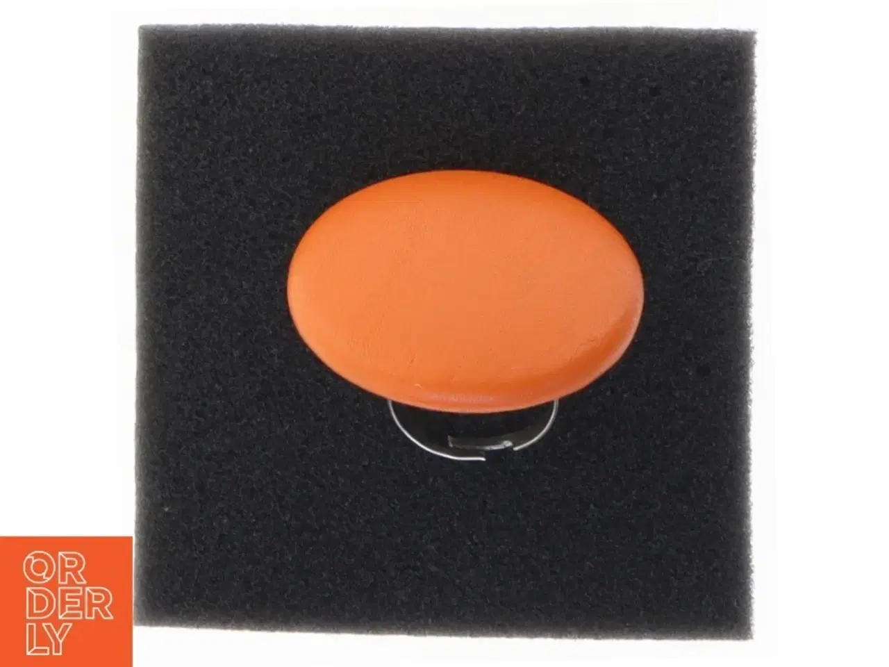 Billede 2 - Orange fingerring (str. Ø 4 cm)