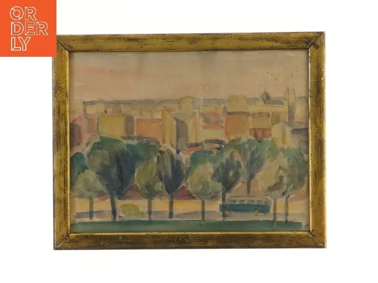 Billede 1 - Maleri i guldramme (str. 25x20 cm)