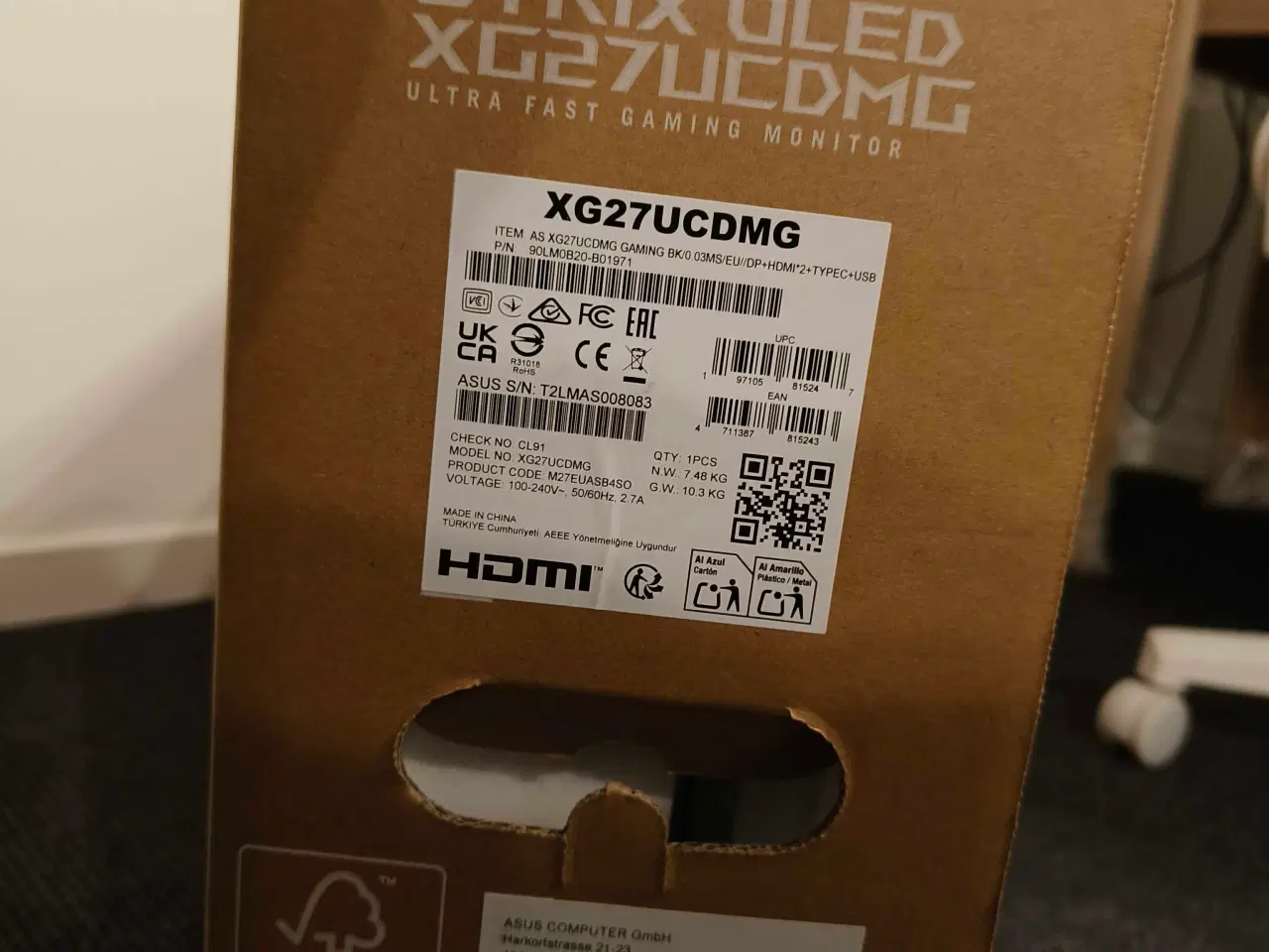 Billede 1 - Asus oled 240 hz 