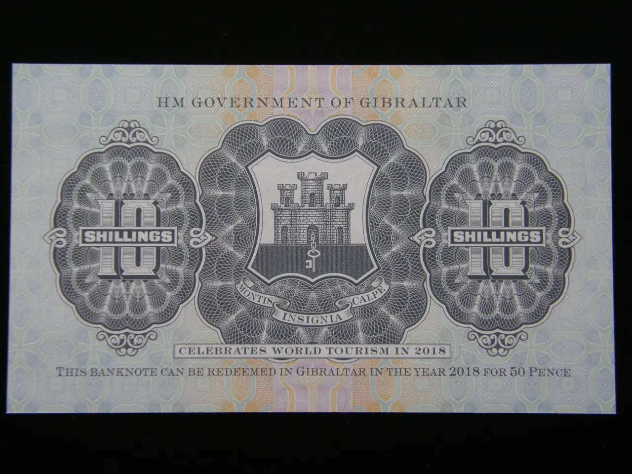 Billede 2 - Gibraltar 10 Shillings/50 Pence (1934) 2018  Unc.