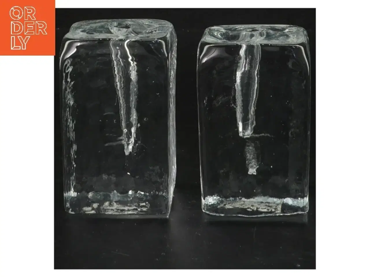 Billede 1 - Glas lysestager (str. 8x5x5 cm)