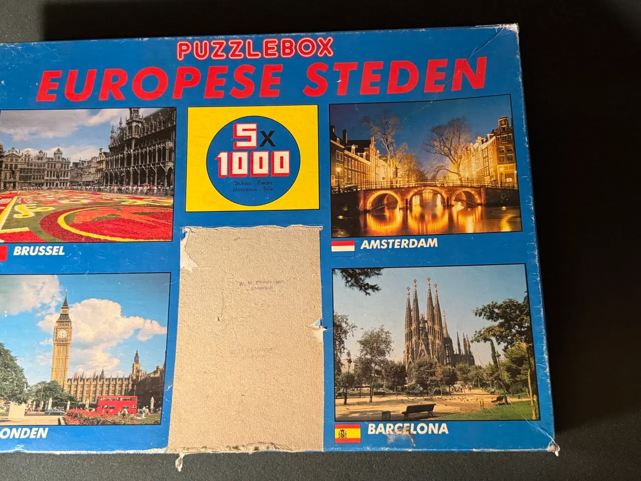 Billede 1 - Retro puslespil med europæiske storbyer