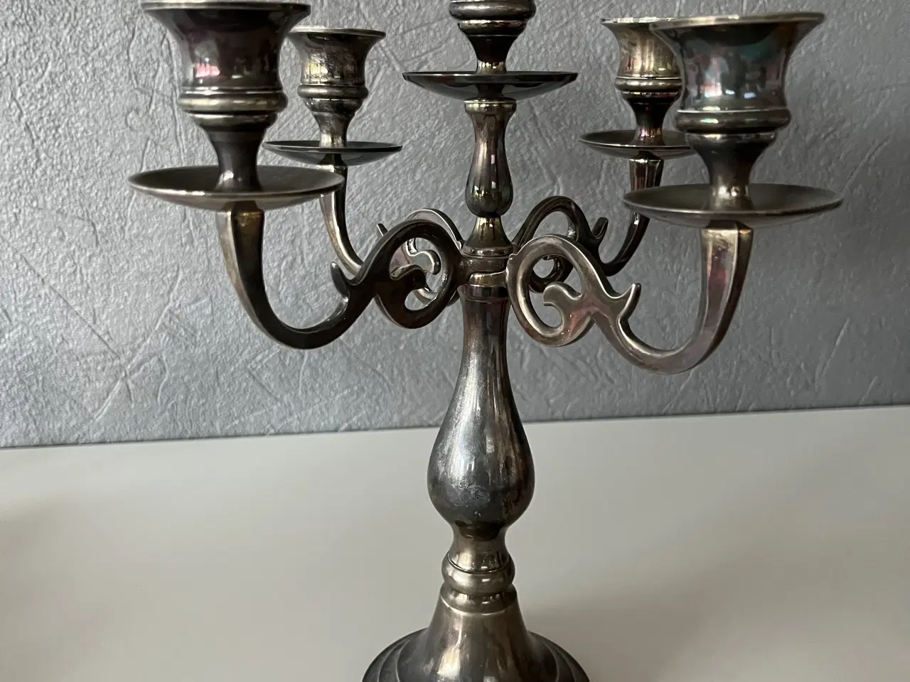 Billede 2 - 5-armet sølv lysestage