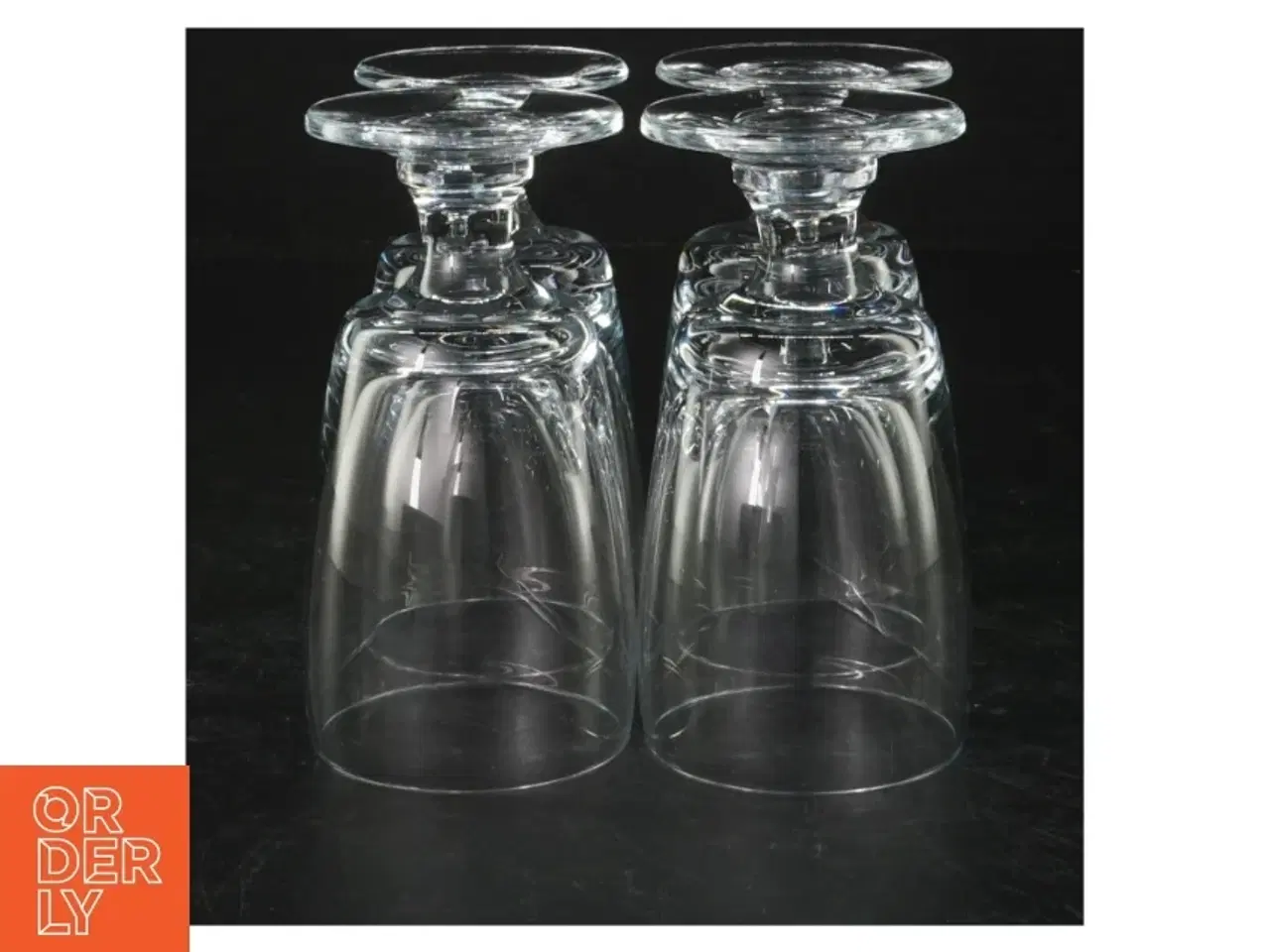 Billede 2 - Gennemsigtige glas med skulpturelt design (str. H. 11,5 cm. x ø. 6 cm)