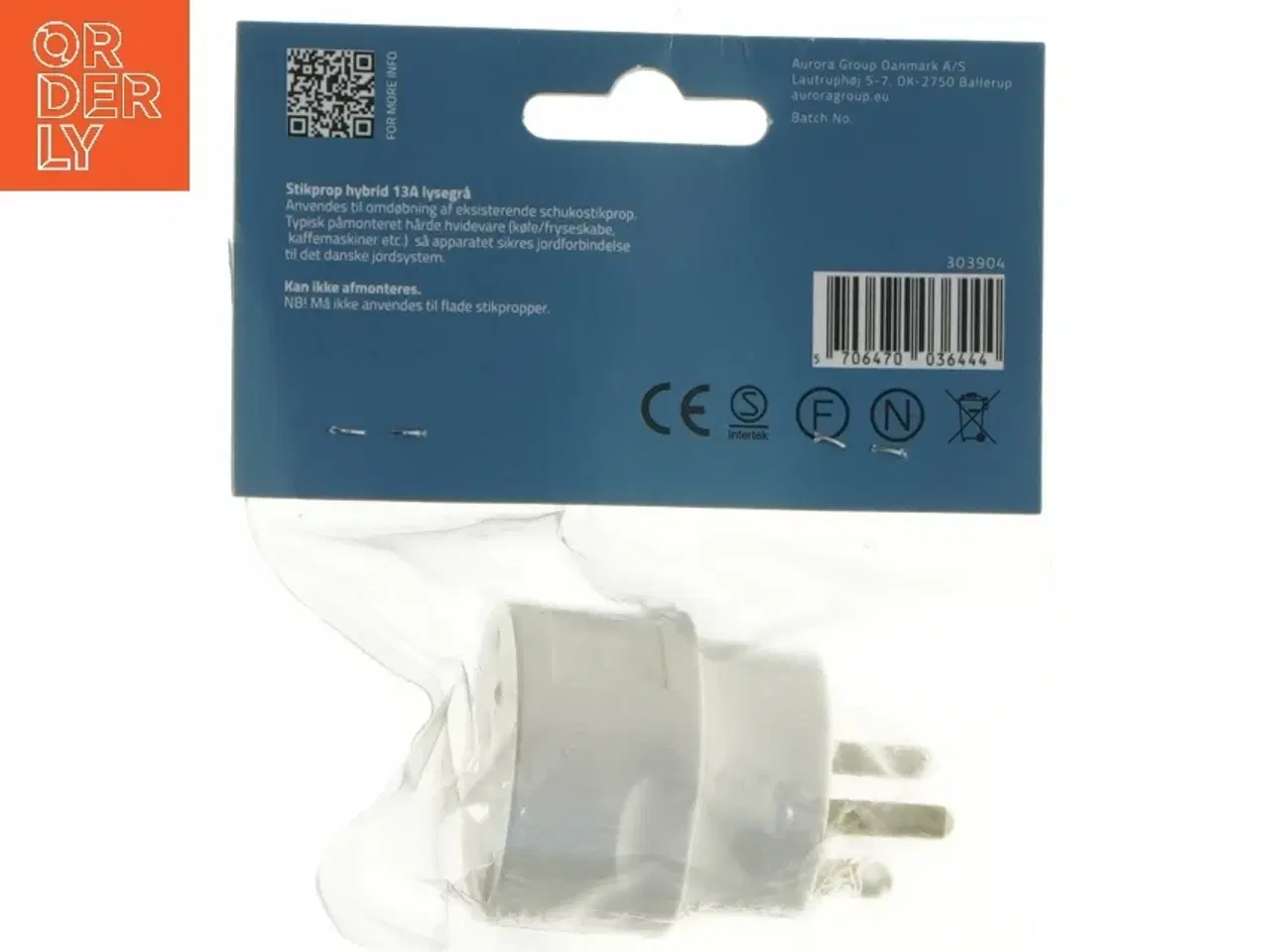 Billede 3 - Strømstikadapter Schuko/Dansk jord fra Nordic Quality (str. 6 cm)