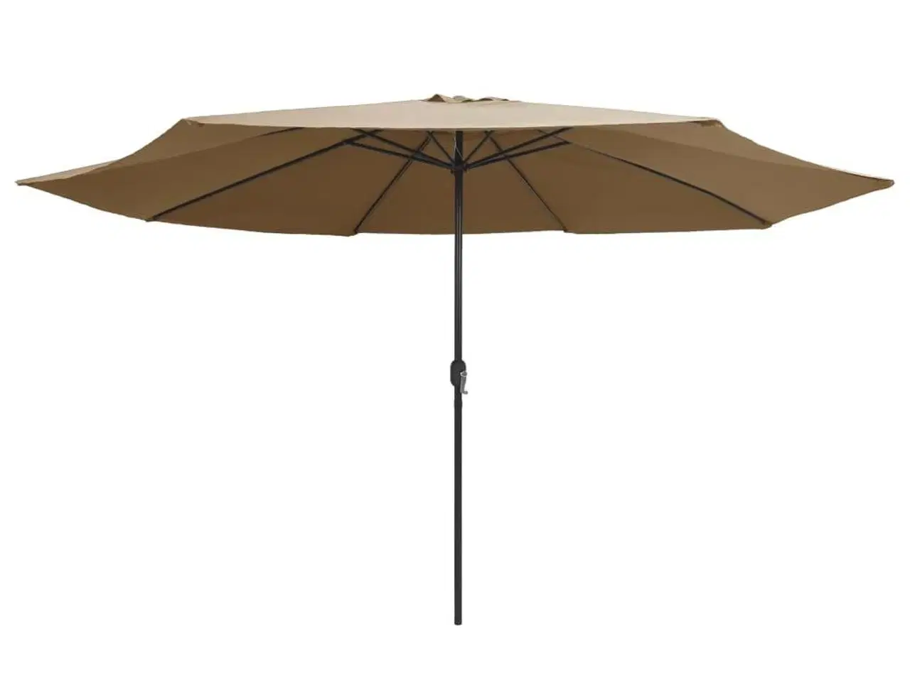 Billede 3 - Parasol med metalstang 390 cm gråbrun