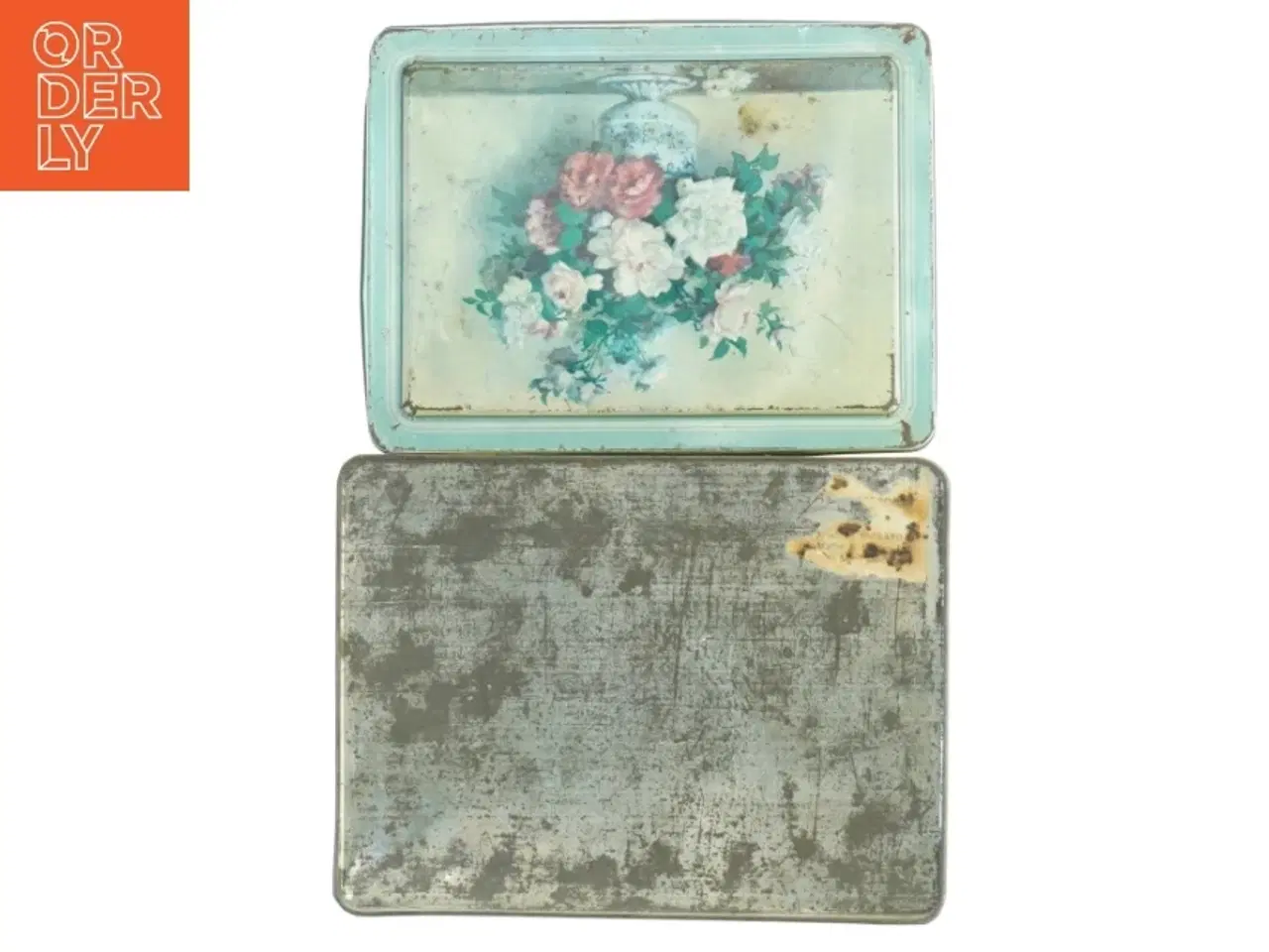 Billede 6 - Vintage metal kagedåse (str. 24,5 x 18,5 x 10,5 cm)