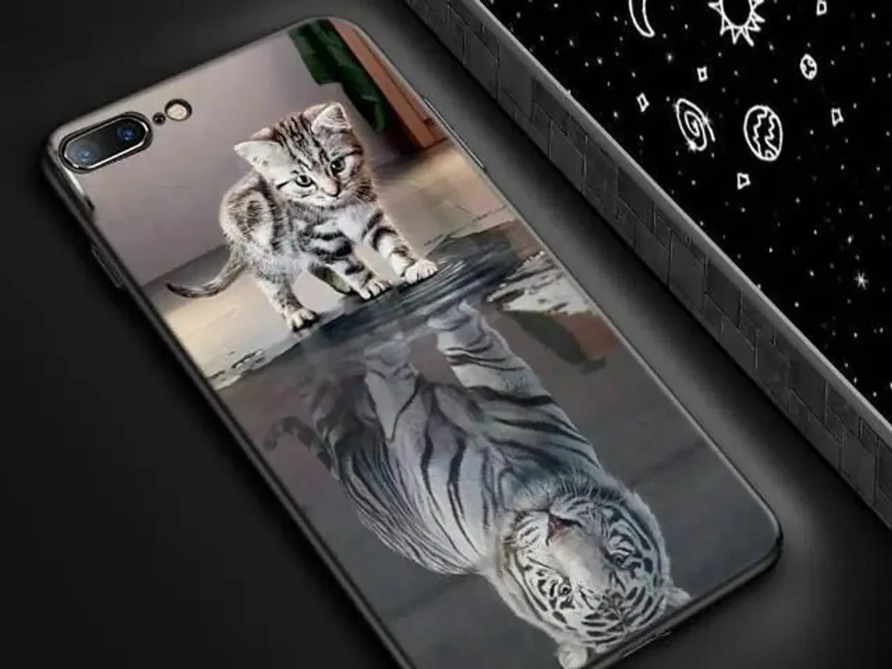 Billede 2 - Cover med kat tiger til iPhone SE 6 6s 7 8 7+ 8+ 