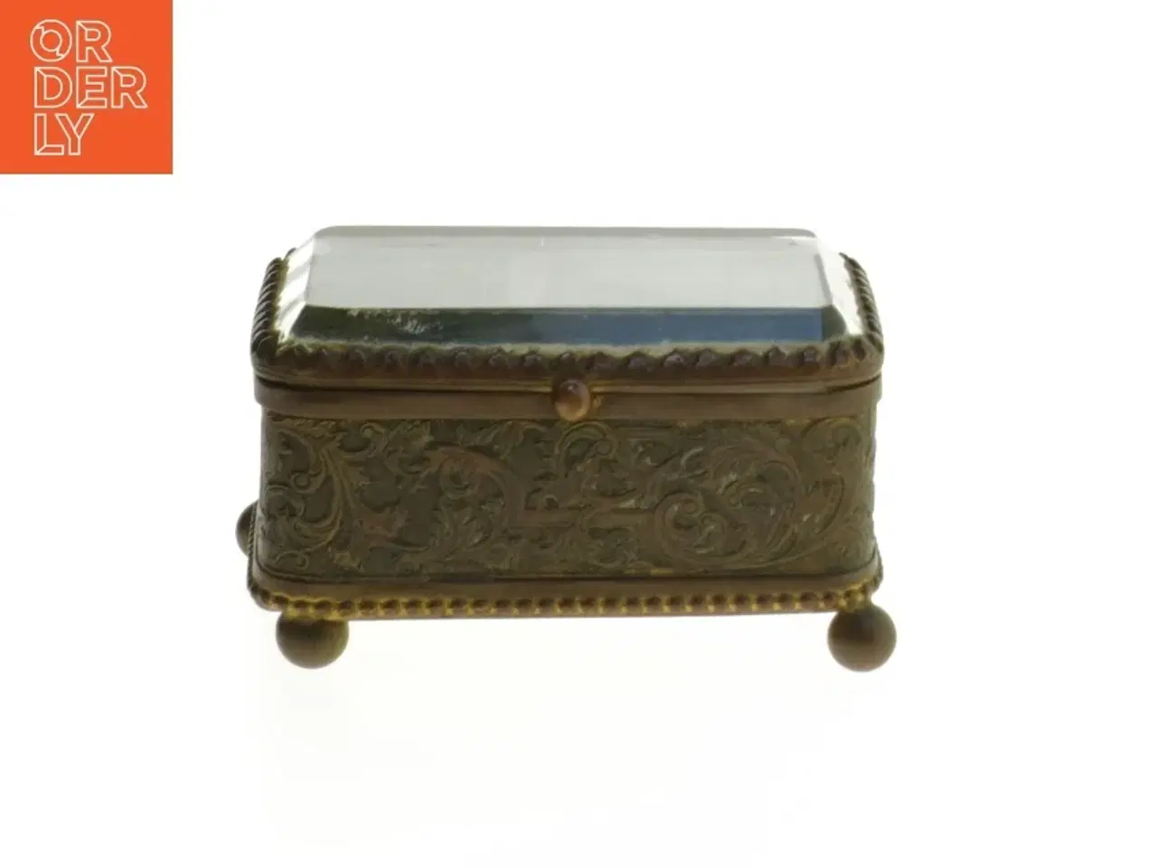Billede 1 - Antikt fransk smykkeskrin (str. 8x5,5 cm)
