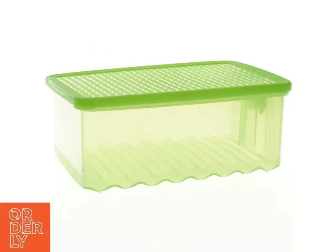 Billede 1 - Plastmadkasse med bølget design fra Tupperware (str. 21 x 14 cm)