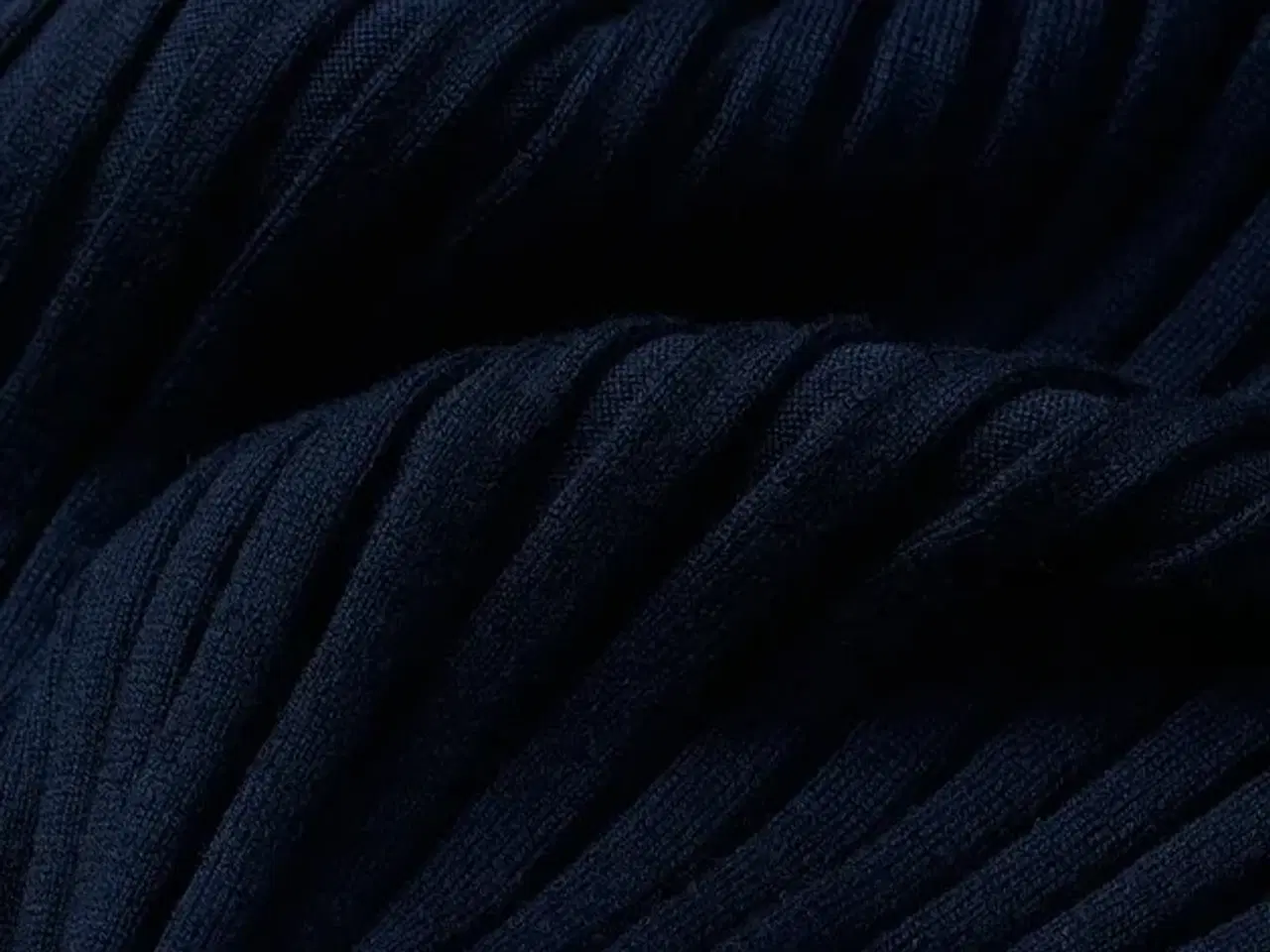 Billede 3 - Ribstrikket blå kjole fra H&M i ren merino uld