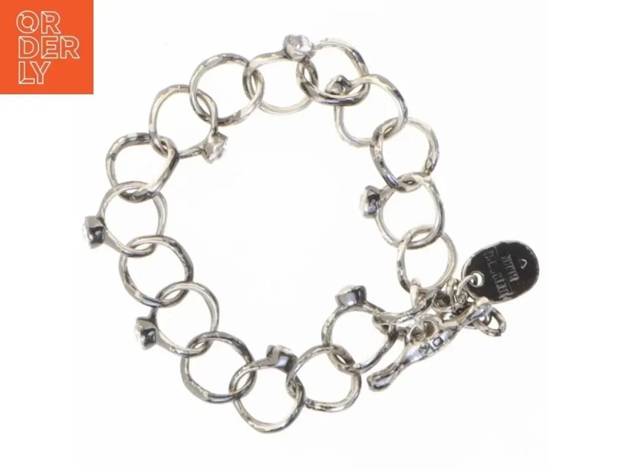 Billede 1 - Sølvfarvet charm armbånd fra Dyrberg Kern (str. 21 cm)