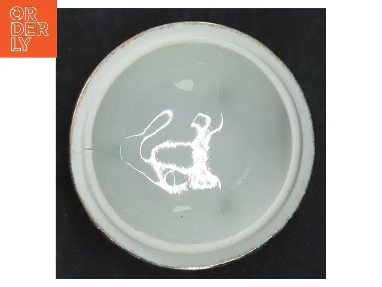 Billede 5 - Porcelæns bonbonniere med blomstermotiv (str. Ø. 7,5 cm)