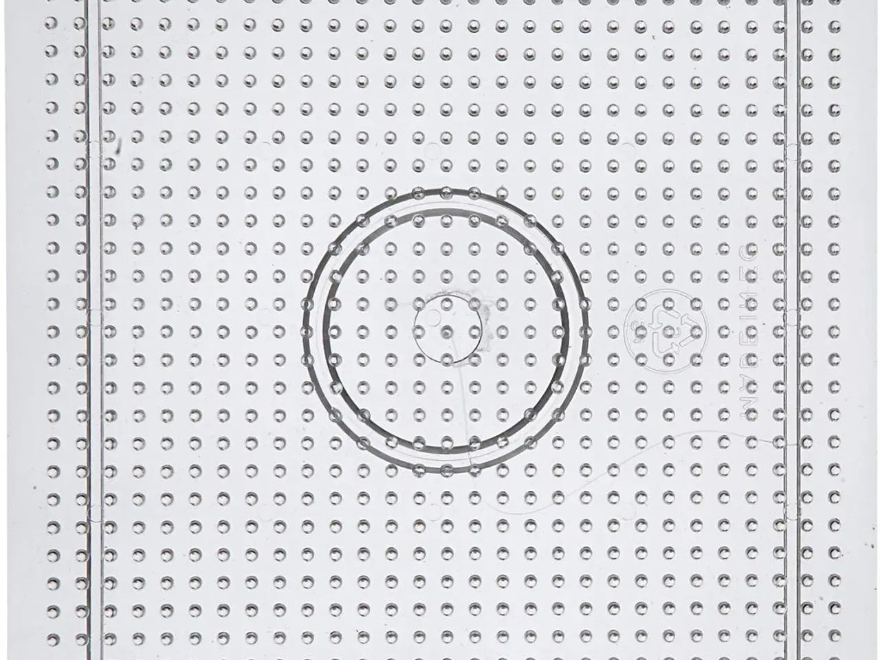 Billede 1 - Perleplade, stor firkant, str. 14,5x14,5 cm, medium, klar, 1 stk.