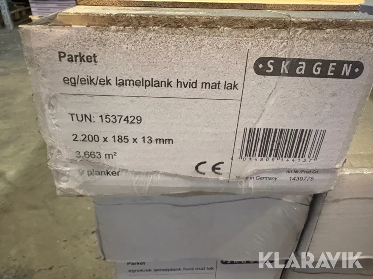 Billede 5 - Lamel Parket gulv Skagen Eg plank hvid matlak
