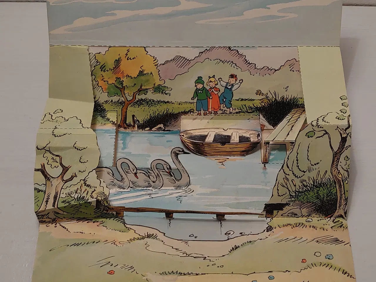 Billede 7 - Den grimme Ælling.Sjælden pop-up bog. Før 1948.