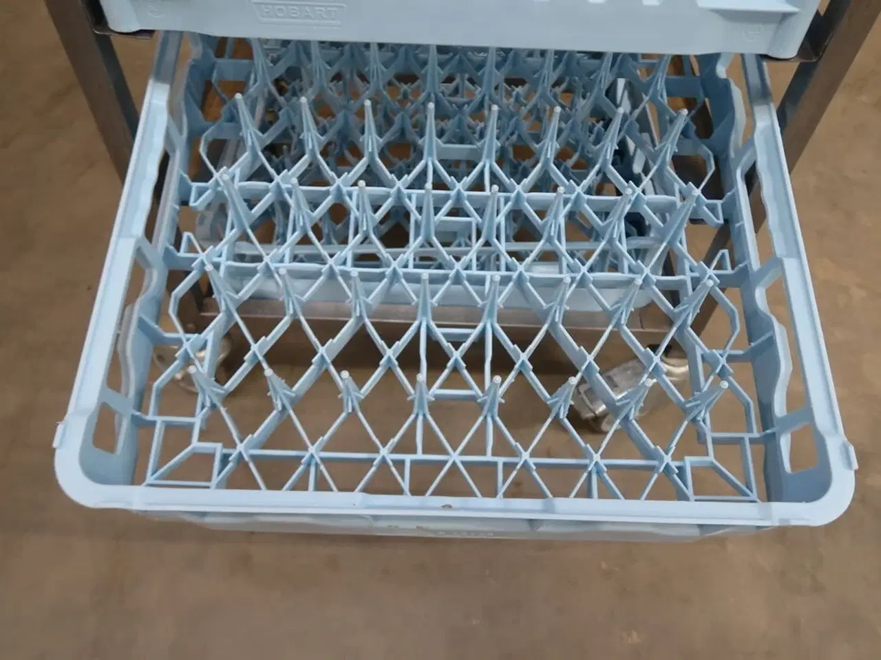 Billede 2 - Kurvevogn med 10 stk. opvaskebakker